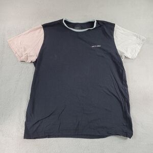 D & F Men's Barcelona Black and White Colorblock T-Shirt